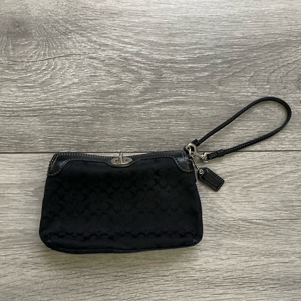 Black Coach clutch bag